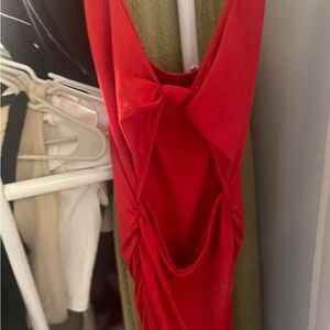 Elegant Red Dress with cut out in front